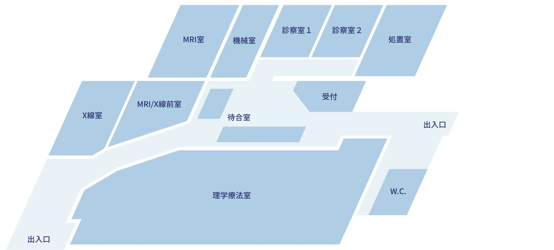 クリニックのフロアマップ